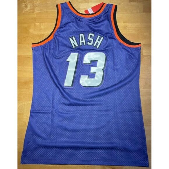 NBA Phoenix Suns Steve Nash #13 Jersey Large 1996-97 Mitchell & Ness Purple NWT - Picture 2 of 2